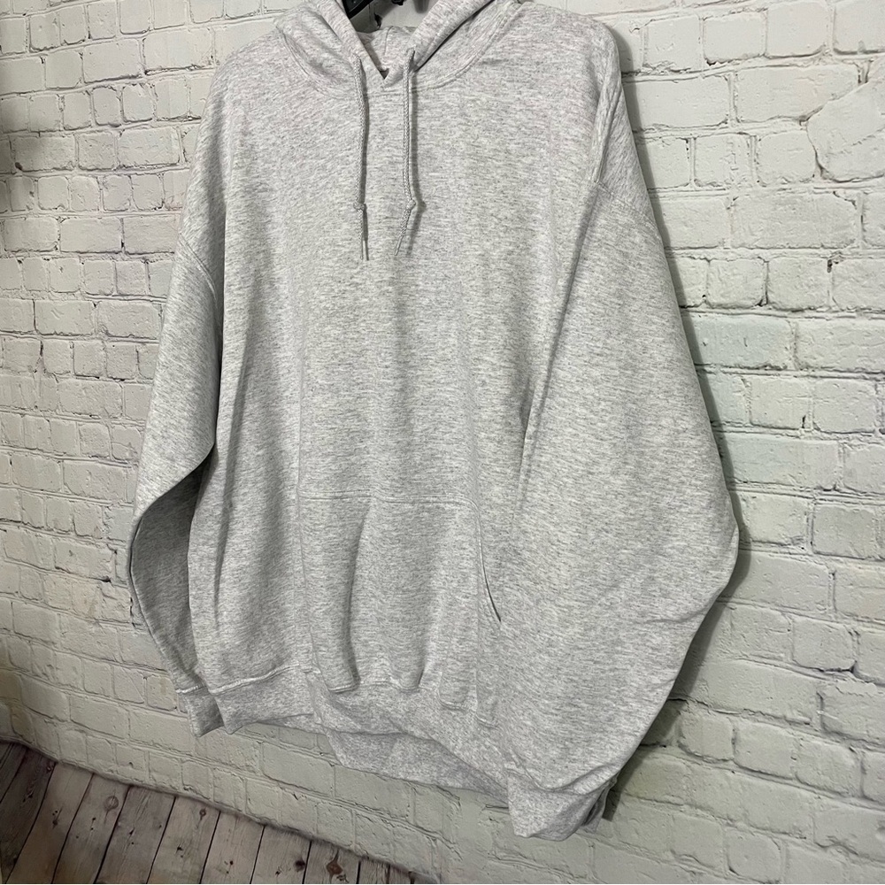Light Gray Gildan Light Weight Unisex Sweater Hoodie Size Xl Nwot View 2
